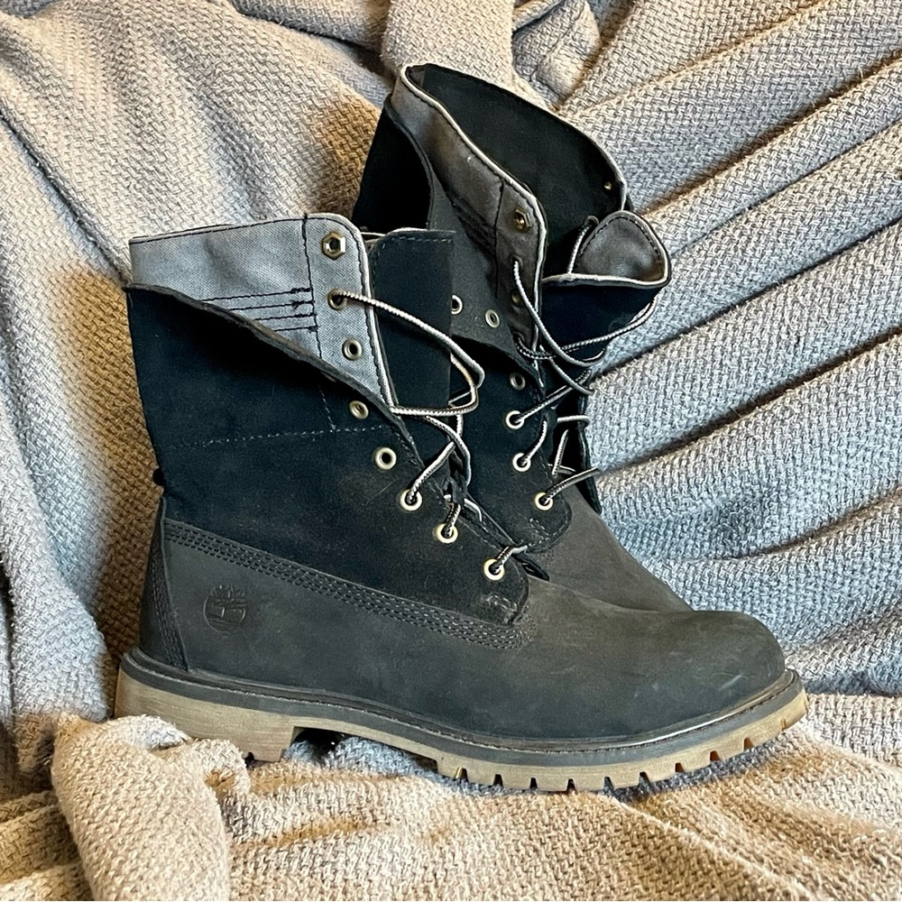 Timberland® Authentics Double Fold-Down Boots Black/Gray